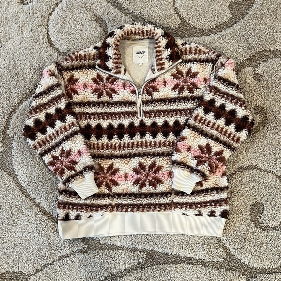 aerie Jackets & Blazers - PRICE FIRM Aerie Hometown Holiday Sherpa Fleece Quarter Zip Pullover Jacket XS